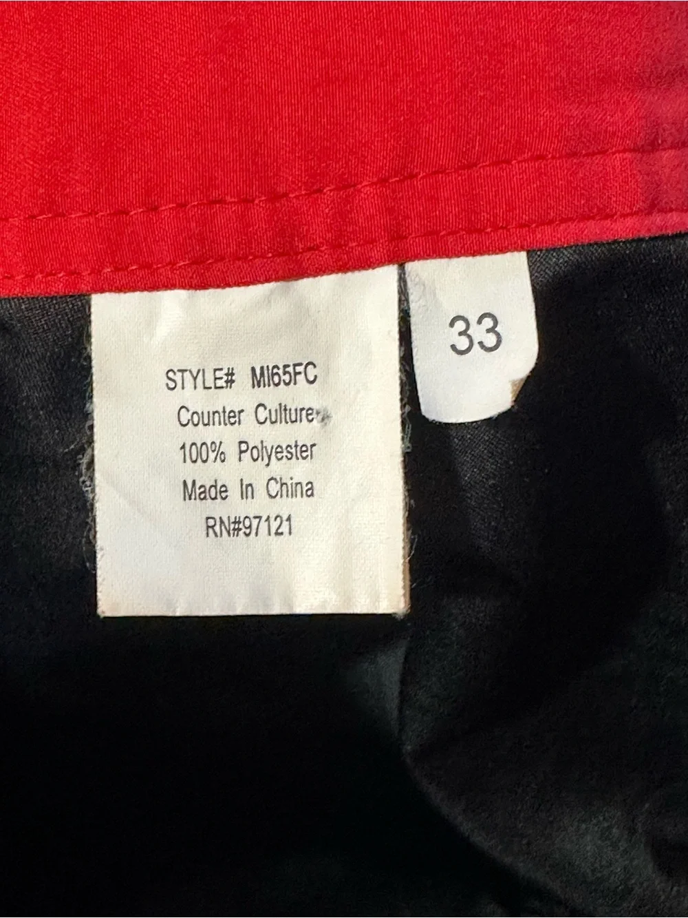 Counter Culture Board Shorts Mens Size 33 Black Red Surf Swim Cargo Shorts